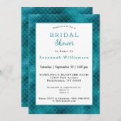 Invitation Fête des mariées des échelles de sirène Turquoise  (Devant / Derrière)