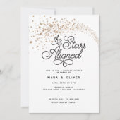 Invitation Fête des mariées des étoiles alignées Couples (Devant)