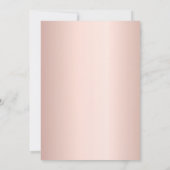 Invitation Fête des mariées des étoiles d'or roses (Dos)