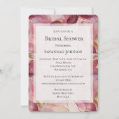 Invitation Fête des mariées des Feuilles d'or rose (Devant)