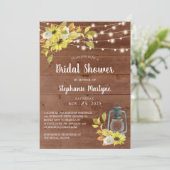 Invitation Fête des mariées des feux de lanterne de tournesol (Debout devant)