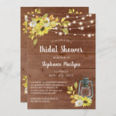 Invitation Fête des mariées des feux de lanterne de tournesol (Devant / Derrière)