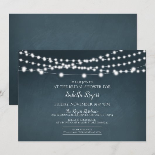 Invitation Fête des mariées des feux d'étincelles (Devant / Derrière)