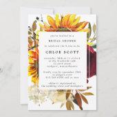 Invitation Fête des mariées des fleurs automnales (Devant)
