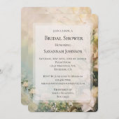 Invitation Fête des mariées des fleurs blanches tropicales (Devant / Derrière)