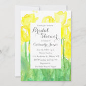 Invitation Fête des mariées des fleurs d'aquarelle des Tulipe (Devant)