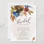 Invitation Fête des mariées des fleurs de la marine et de la (Devant)