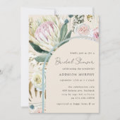 Invitation Fête des mariées des fleurs de la Pampa Boho (Devant)