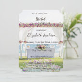 Invitation Fête des mariées des Fleurs de Mariage de Plage (Debout devant)