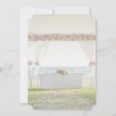 Invitation Fête des mariées des Fleurs de Mariage de Plage (Dos)