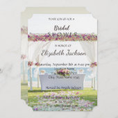 Invitation Fête des mariées des Fleurs de Mariage de Plage (Devant / Derrière)