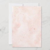 Invitation Fête des mariées des fleurs de pêche Blush & Navy (Dos)