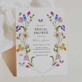 Invitation Fête des mariées des fleurs de printemps et des pa