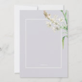 Invitation Fête des mariées des fleurs de Tuberose (Dos)