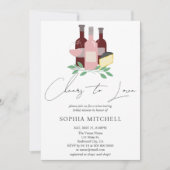 Invitation Fête des mariées des fleurs de vin (Devant)