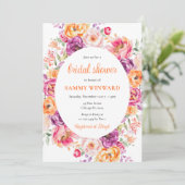 Invitation Fête des mariées des fleurs d'été brillantes (Debout devant)