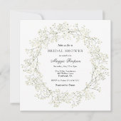 Invitation Fête des mariées des fleurs du souffle de bébé (Devant)