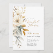 Invitation Fête des mariées des Fleurs sauvages d'aquarelle d (Devant)