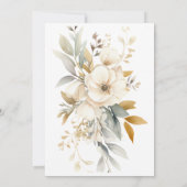 Invitation Fête des mariées des Fleurs sauvages d'aquarelle d (Dos)