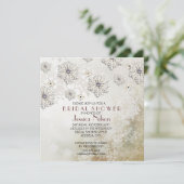 Invitation Fête des mariées des flocons de neige en dentelle  (Debout devant)