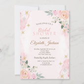 Invitation Fête des mariées des flocons d'eau (Devant)