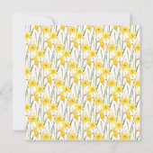 Invitation Fête des mariées des jonquilles de printemps (Dos)