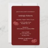 Invitation Fête des mariées des lèvres rouges (Devant)