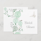 Invitation Fête des mariées des papillons et des chrysanthème (Devant / Derrière)