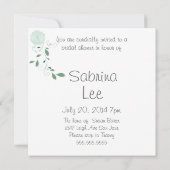 Invitation Fête des mariées des papillons et des chrysanthème (Dos)