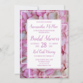 Invitation Fête des mariées des pétales de rose (Devant)
