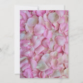 Invitation Fête des mariées des pétales de rose (Dos)