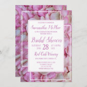 Invitation Fête des mariées des pétales de rose (Devant / Derrière)