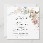 Invitation Fête des mariées des pétales et des procureurs fle (Devant)