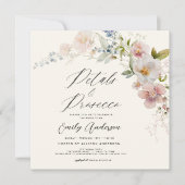 Invitation Fête des mariées des pétales et des procureurs fle (Devant)
