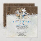 Invitation Fête des mariées des Snowflakes d'hiver (Devant / Derrière)