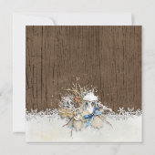 Invitation Fête des mariées des Snowflakes d'hiver (Dos)