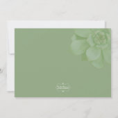 Invitation Fête des mariées des succulents du terrarium de pr (Dos)