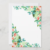 Invitation Fête des mariées des tongs floraux botaniques (Dos)