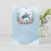 Invitation Fête des mariées des tortues de mer (Debout devant)