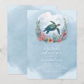 Invitation Fête des mariées des tortues de mer (Devant / Derrière)