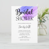 Invitation Fête des mariées design Rainbow Brush (Debout devant)