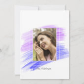 Invitation Fête des mariées design Rainbow Brush (Dos)