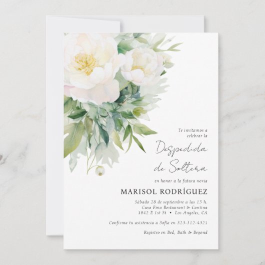 Invitation Fête des mariées Despedida de Soltera (Devant)