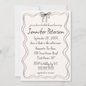 Invitation Fête des mariées d'esquisse de Doodle tirée à la m (Devant)