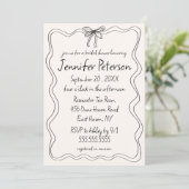 Invitation Fête des mariées d'esquisse de Doodle tirée à la m (Debout devant)