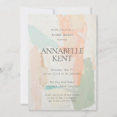 Invitation Fête des mariées d'été Abstraite unique Pastel Pri (Devant)