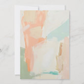 Invitation Fête des mariées d'été Abstraite unique Pastel Pri (Dos)