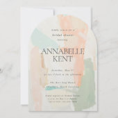 Invitation Fête des mariées d'été Abstraite unique Pastel Pri (Devant)