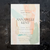 Invitation Fête des mariées d'été Abstraite unique Pastel Pri