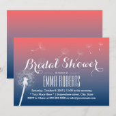 Invitation Fête des mariées d'été Dandelion souffler (Devant / Derrière)